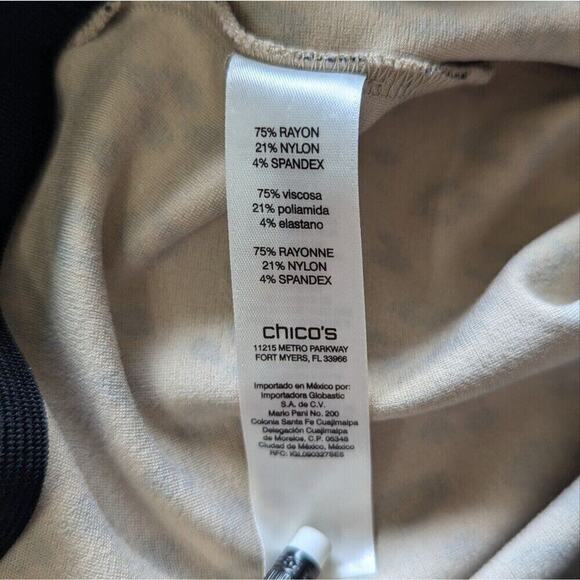 Chico’s Women’s Ponte Knit Animal Print Leggings Ankle Leopard Size 0 (4) - Picture 5 of 10